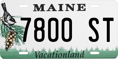 ME license plate 7800ST