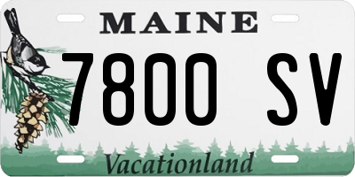 ME license plate 7800SV