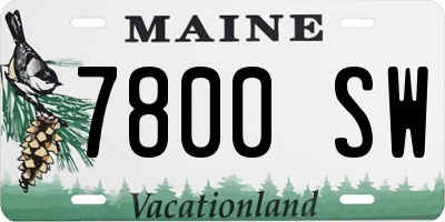ME license plate 7800SW
