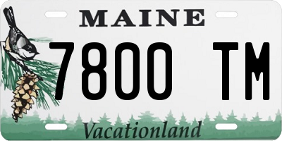 ME license plate 7800TM
