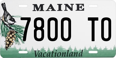 ME license plate 7800TO