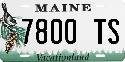 ME license plate 7800TS