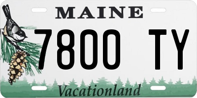 ME license plate 7800TY