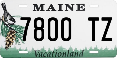 ME license plate 7800TZ
