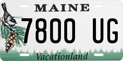ME license plate 7800UG