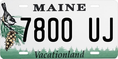 ME license plate 7800UJ