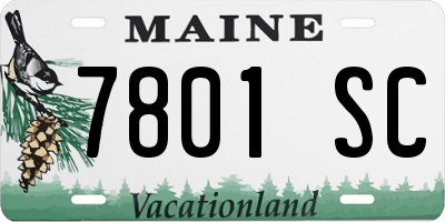 ME license plate 7801SC