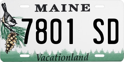 ME license plate 7801SD