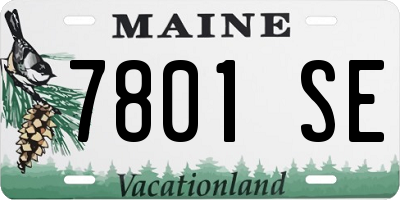 ME license plate 7801SE