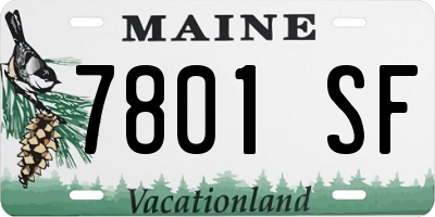 ME license plate 7801SF