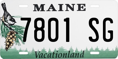 ME license plate 7801SG