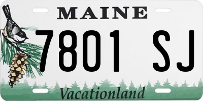 ME license plate 7801SJ