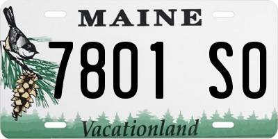 ME license plate 7801SO