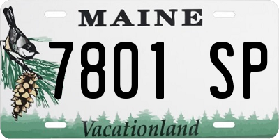 ME license plate 7801SP