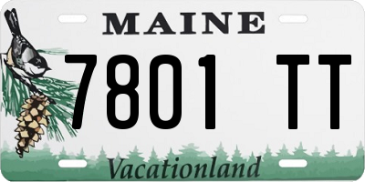 ME license plate 7801TT