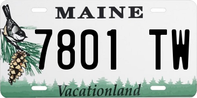 ME license plate 7801TW