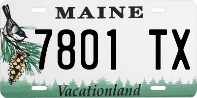 ME license plate 7801TX