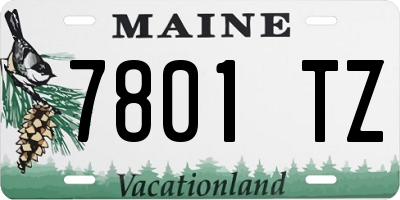 ME license plate 7801TZ