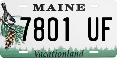 ME license plate 7801UF