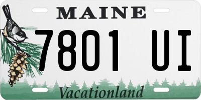 ME license plate 7801UI