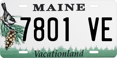 ME license plate 7801VE