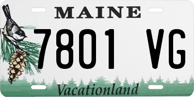 ME license plate 7801VG