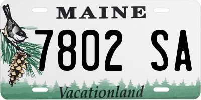 ME license plate 7802SA