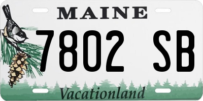 ME license plate 7802SB