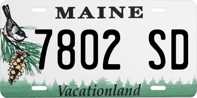 ME license plate 7802SD