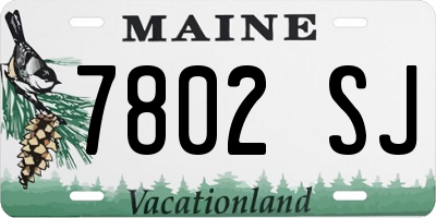 ME license plate 7802SJ