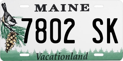 ME license plate 7802SK