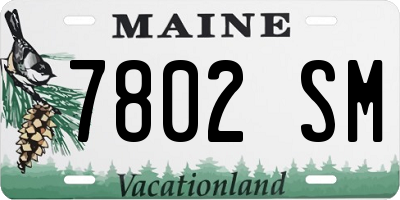 ME license plate 7802SM