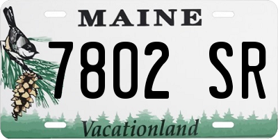 ME license plate 7802SR