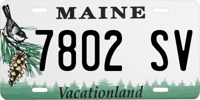 ME license plate 7802SV