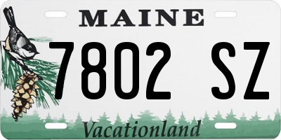 ME license plate 7802SZ