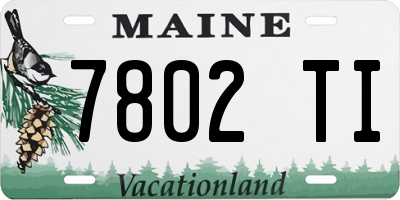 ME license plate 7802TI