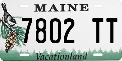 ME license plate 7802TT
