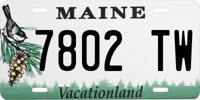 ME license plate 7802TW