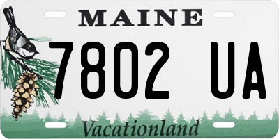 ME license plate 7802UA