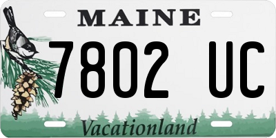 ME license plate 7802UC