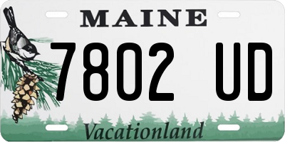 ME license plate 7802UD