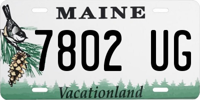 ME license plate 7802UG