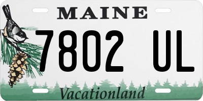 ME license plate 7802UL