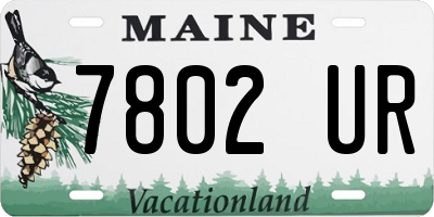 ME license plate 7802UR