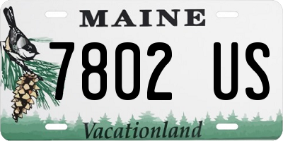 ME license plate 7802US