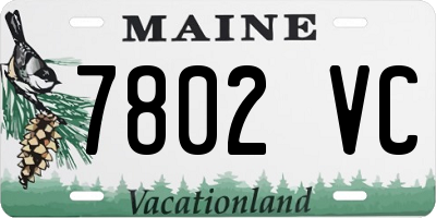 ME license plate 7802VC