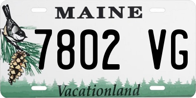 ME license plate 7802VG