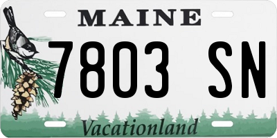ME license plate 7803SN