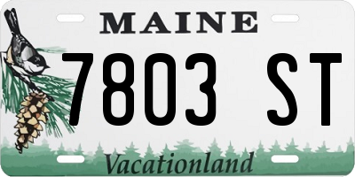 ME license plate 7803ST