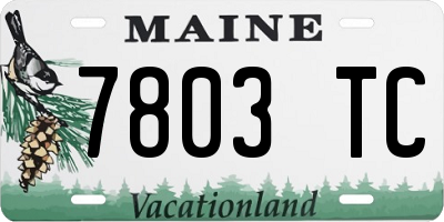 ME license plate 7803TC